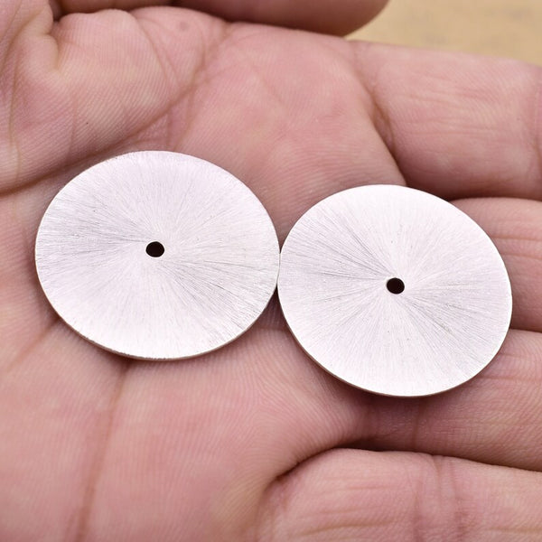 Silver Plated Heishi Flat Disc Spacer Beads - 30mm