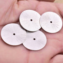 Silver Plated Heishi Flat Disc Spacer Beads - 24mm