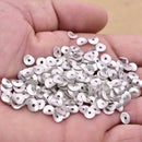 Silver Plated Wavy Disc Spacer Beads - 6mm
