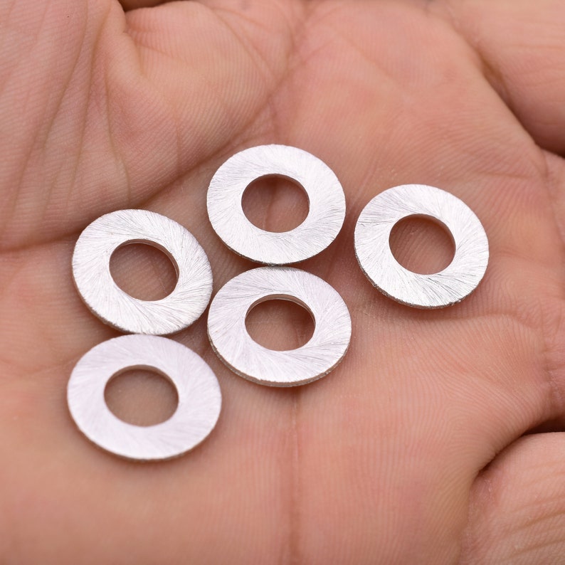 Silver Plated Washer Stamping Blanks Connector charms