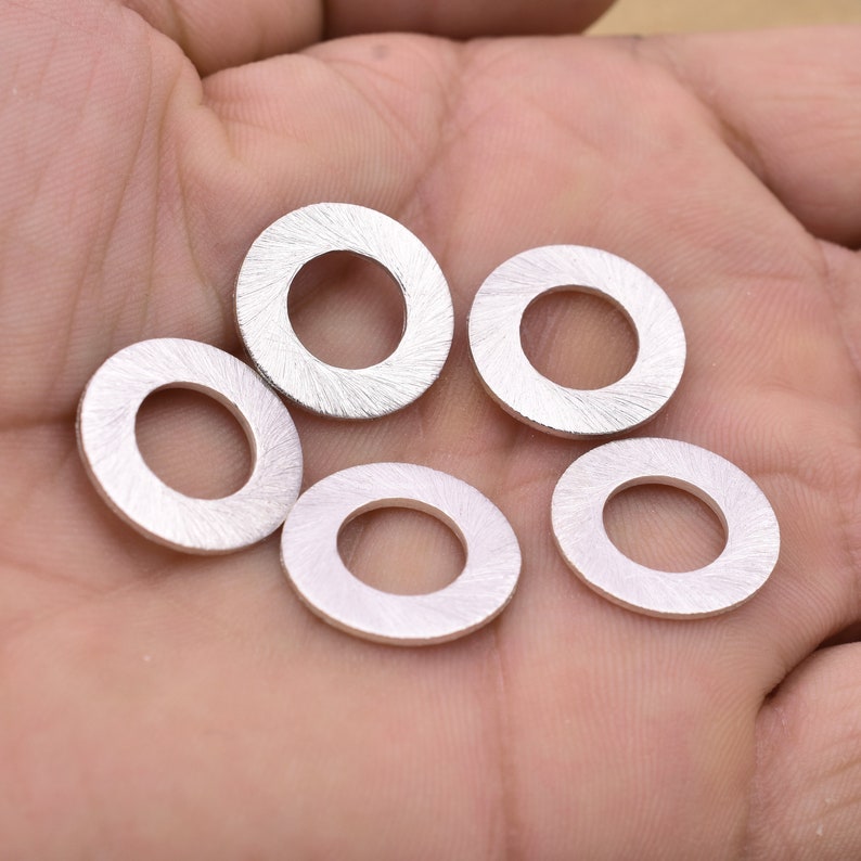 Silver Plated Washer Stamping Blanks  Connector charms