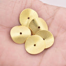 Gold Plated Wavy Disc Spacer Beads - 20mm
