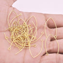 DIY Gold Plated Fish Hook French Ear Wires - 28mm
