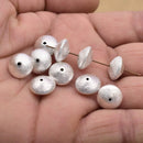 Silver Plated 12mm Bi-cone Saucer Spacer Beads