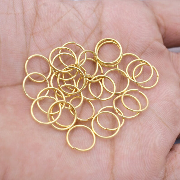 9mm 52pc Silver Plated Twisted Wire Jump Rings, Silver Plated Closed Jump  Rings for Jewelry Making, Metal Jumprings 17 Gauge 