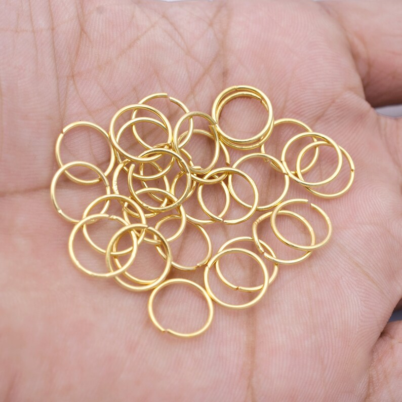 10mm - Gold Plated Open / Split Open Round Jump rings