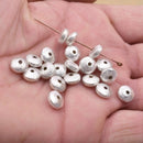 Silver Plated 8mm Saucer Spacer Beads