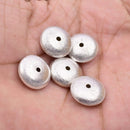 Silver Plated 14mm Saucer Spacer Beads