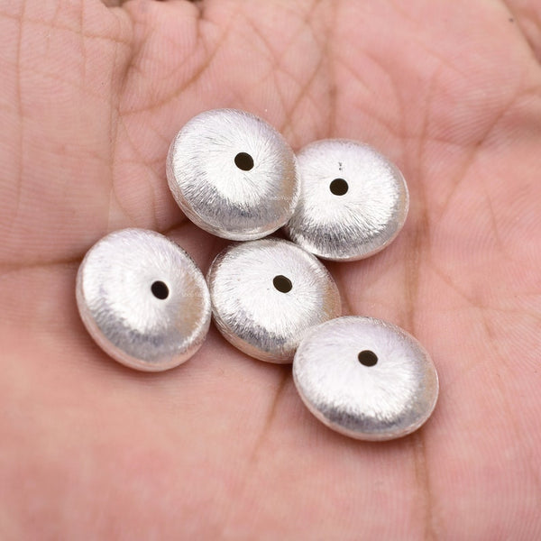 Silver Plated 14mm Saucer Spacer Beads