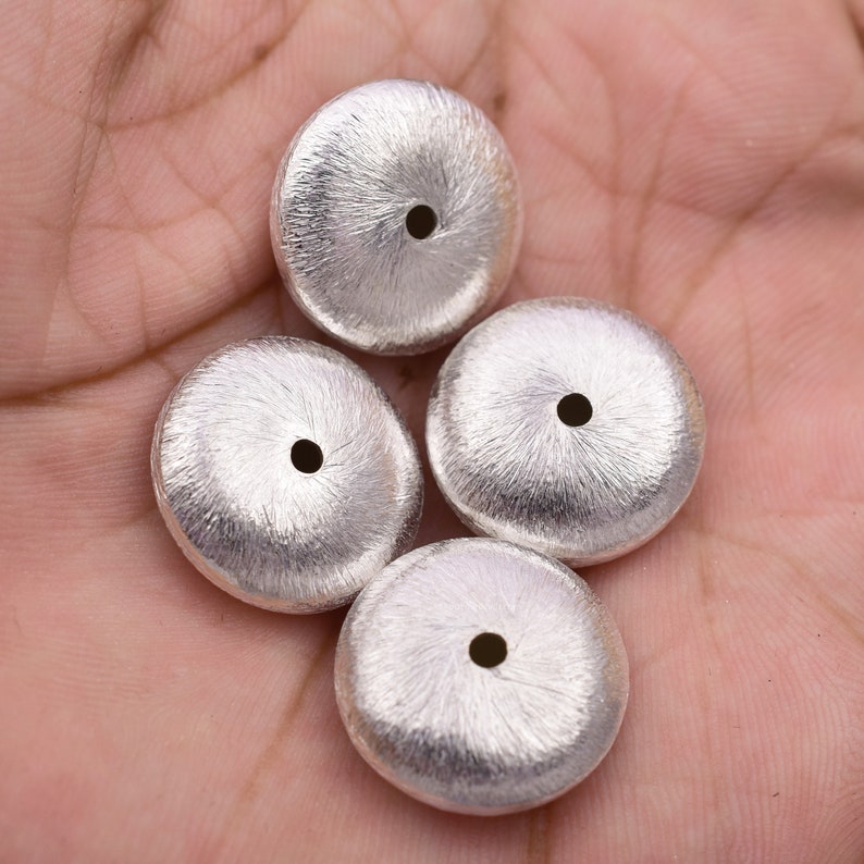 Silver Plated 16mm Saucer Spacer Beads