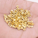 Gold Plated Wavy Disc Spacer Beads - 4mm