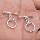 Silver Plated Bali Toggle T Bar Clasps