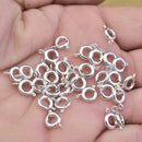Silver Plated Spring Round Lobster Clasps