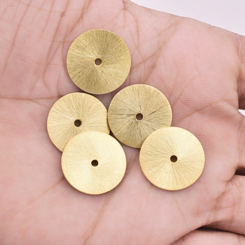Gold Plated Heishi Flat Disc Spacer Beads - 18mm