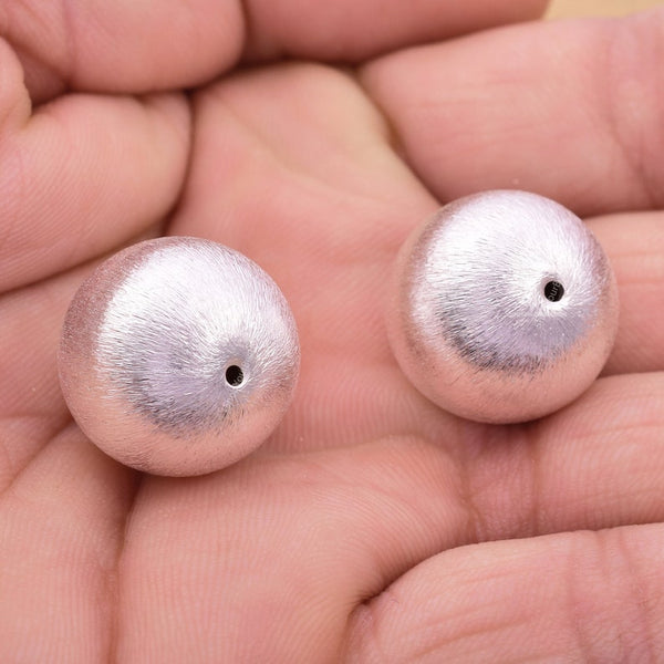 20mm Silver Plated Round Ball Spacer Beads