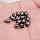 Black Gunmetal Plated Temple Cord End Caps