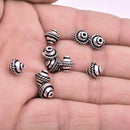 8mm Antique Silver Plated Bali Spacer Beads