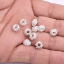 9mm Silver Plated Coil Shape Bali Beads