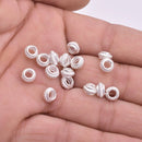 8mm Silver Plated Bali Spacer Beads