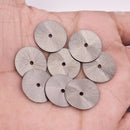 Black Gunmetal Plated Flat Disc Heishi Spacer Beads - 18mm
