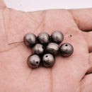 10mm Black Gunmetal Plated Round Spacer Beads