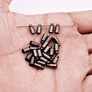 Black Gunmetal Plated Cord End Caps