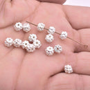 6mm Silver Plated Bali Spacer Beads