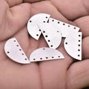 Silver Plated Geometrical Connector Charms