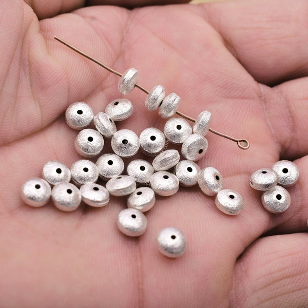 Silver Plated 6mm Saucer Spacer Beads