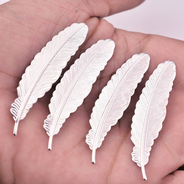 Silver Plated Feather Charm