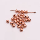 Copper Plated 6mm Bi-cone Saucer Spacer Beads