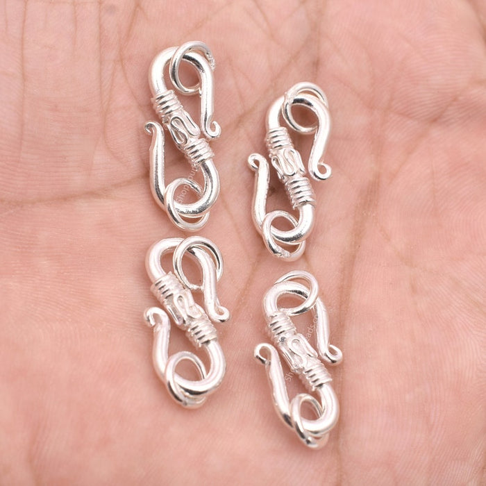 Silver Plated S Hook Bali Clasps| Simple Jewelry Finding