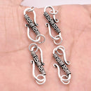 Antique Silver Plated S Hook Clasps - 34mm