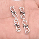 Antique Silver Plated Bali S Hook Clasps - 32mm