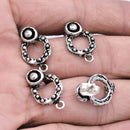 Antique Silver Plated Bali Earring Studs