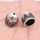 Silver Plated Antique Bali End Caps