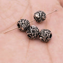 Antique Silver Plated 9mm Bali Spacer Beads