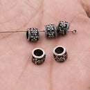 6mm Silver Plated Flower Spacer Bali Beads
