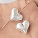 Silver Plated Heart Spacer Beads