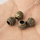 8mm Antique Gold Plated Bali Spacer Beads