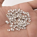 Silver Plated Flower Bead Caps