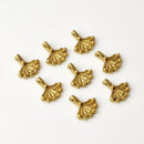 Ethnic Raw Brass Tribal Flower Charms
