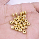 Gold Plated 6mm Saucer Spacer Beads