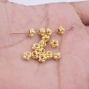 6mm Shiny Gold Plated Bali Spacer Beads