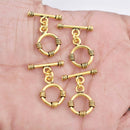 Antique Gold Plated Toggle T Bar Rope Bali Clasps