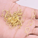 Gold Plated French Fish Hook Ear Wires - 14mm