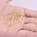 Gold Plated French Ear Wire Fish Hooks - 42mm