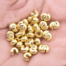 Gold Plated Crimp Cover Components - 6mm