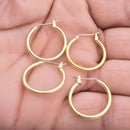 Gold Plated Earring Hoop Hooks - 20mm