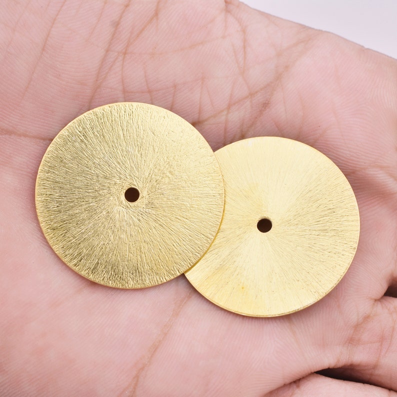 Gold Plated Heishi Flat Disc Spacer Beads - 32mm